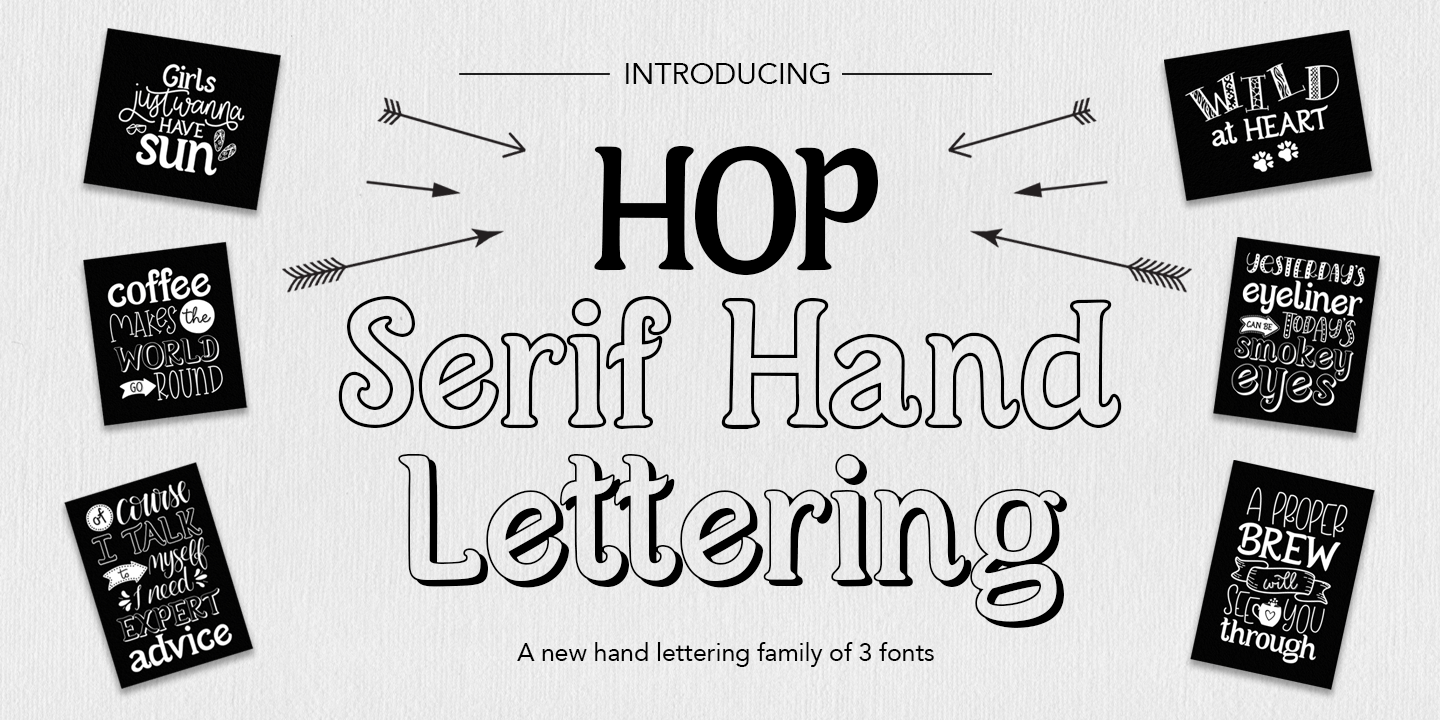 Ejemplo de fuente Hop Serif Hand Lettering